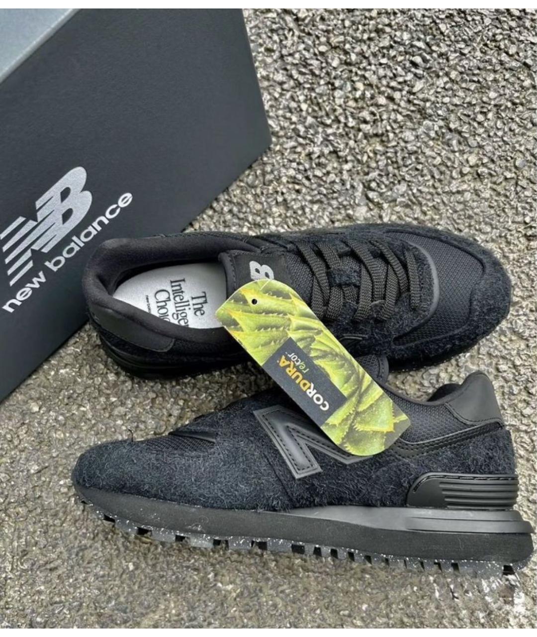 NEW BALANCE Черные замшевые низкие кроссовки / кеды, фото 7