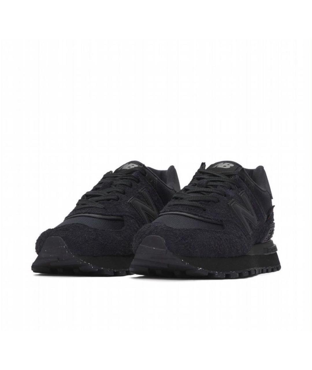 NEW BALANCE Черные замшевые низкие кроссовки / кеды, фото 2