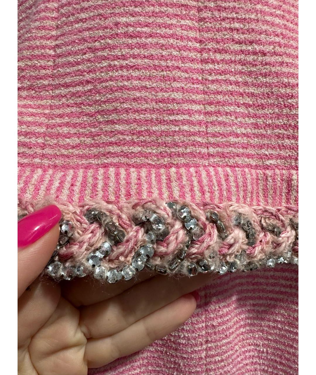 CHANEL Розовое шелковое повседневное платье, фото 3