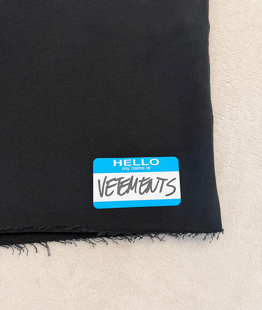 VETEMENTS Черные хлопковые шорты, фото 3