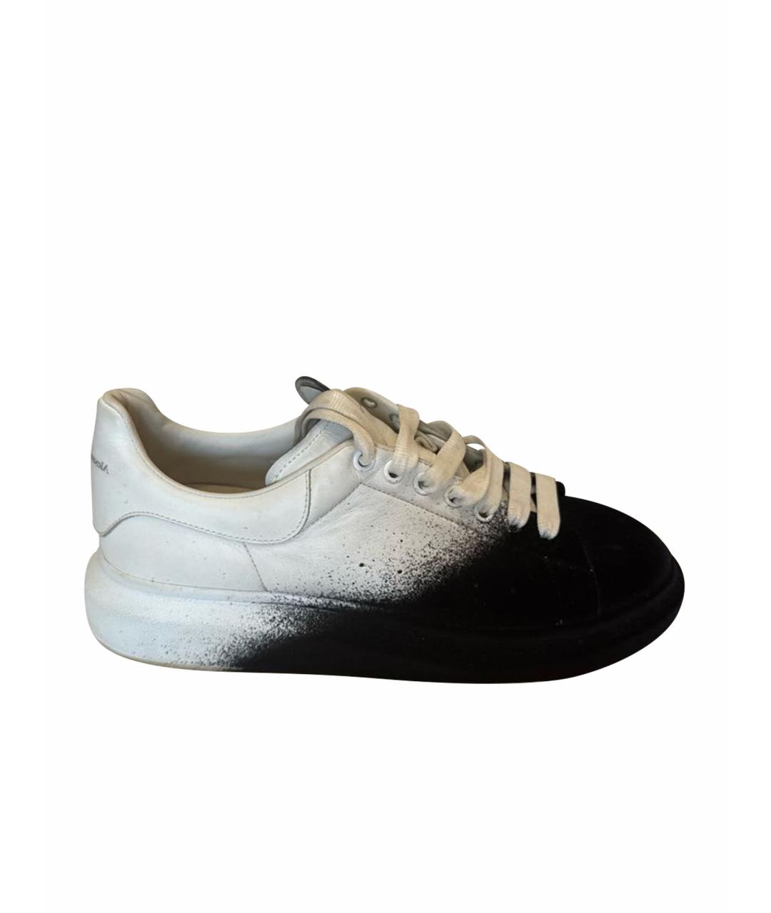 ALEXANDER MCQUEEN Белые кожаные низкие кроссовки / кеды, фото 1