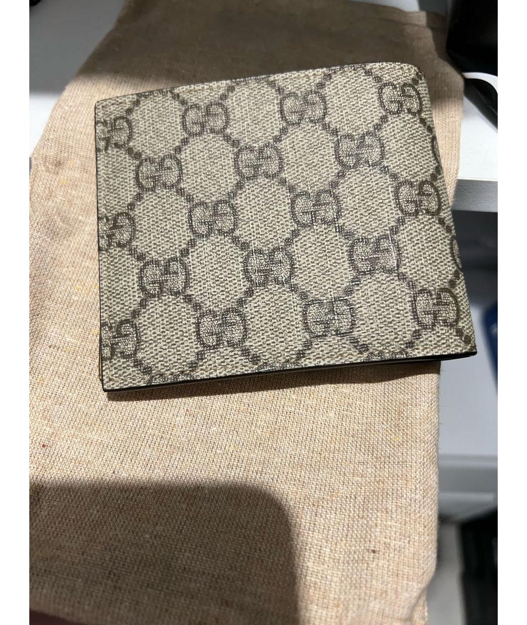 GUCCI Бежевый кожаный кошелек, фото 2