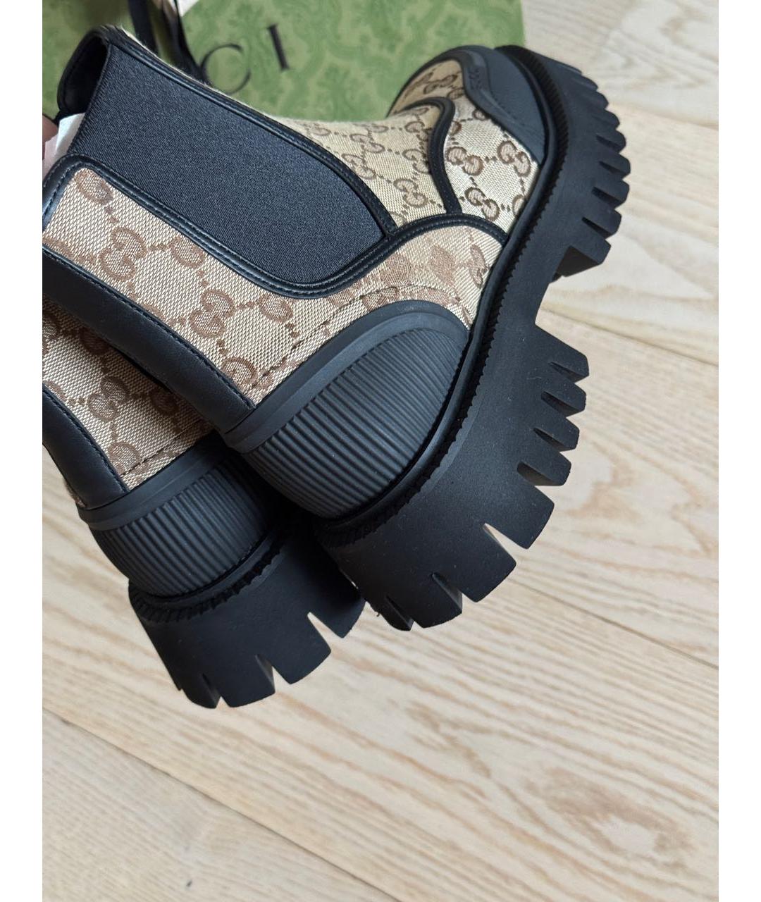 GUCCI Коричневые ботинки, фото 4