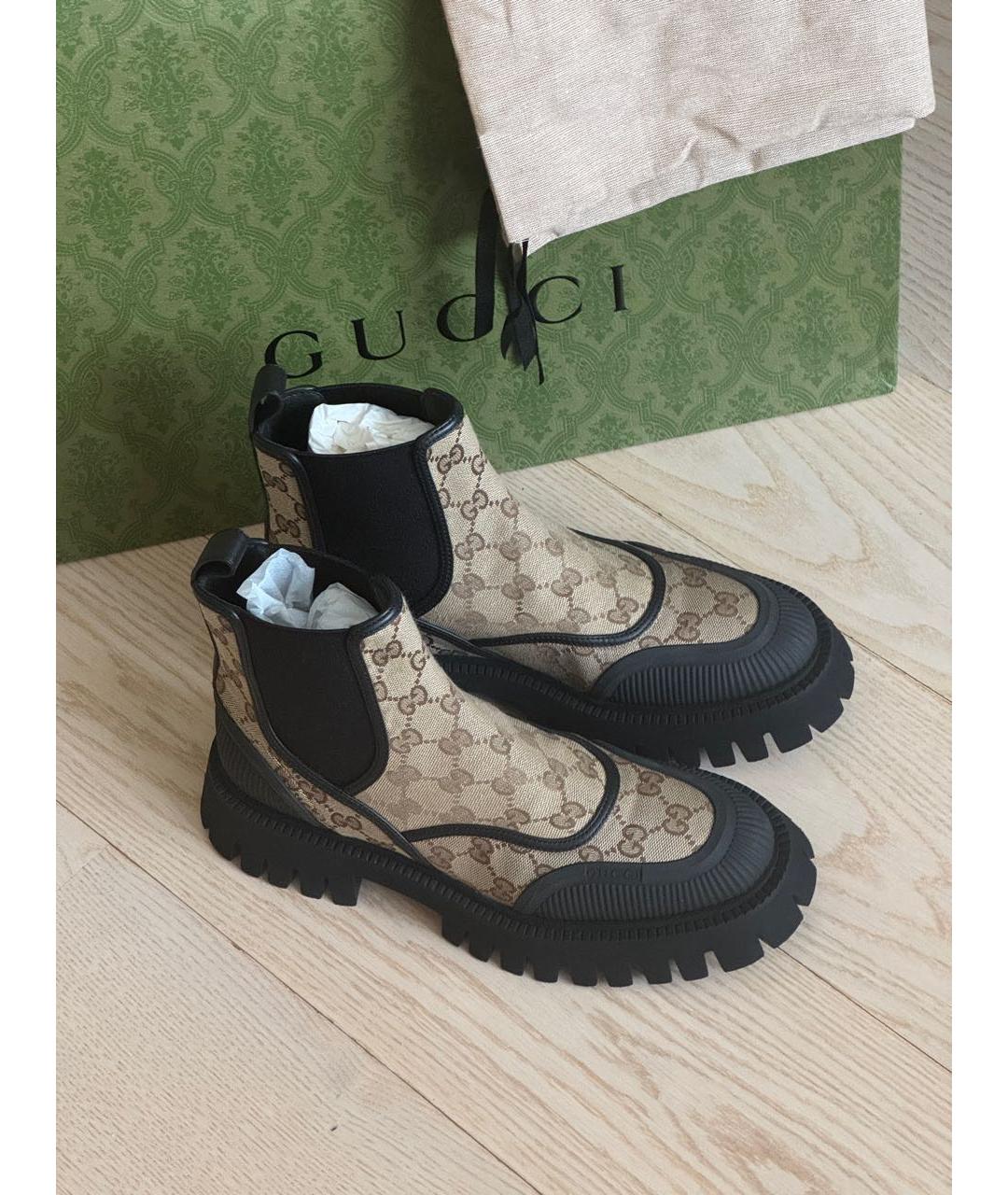 GUCCI Коричневые ботинки, фото 2