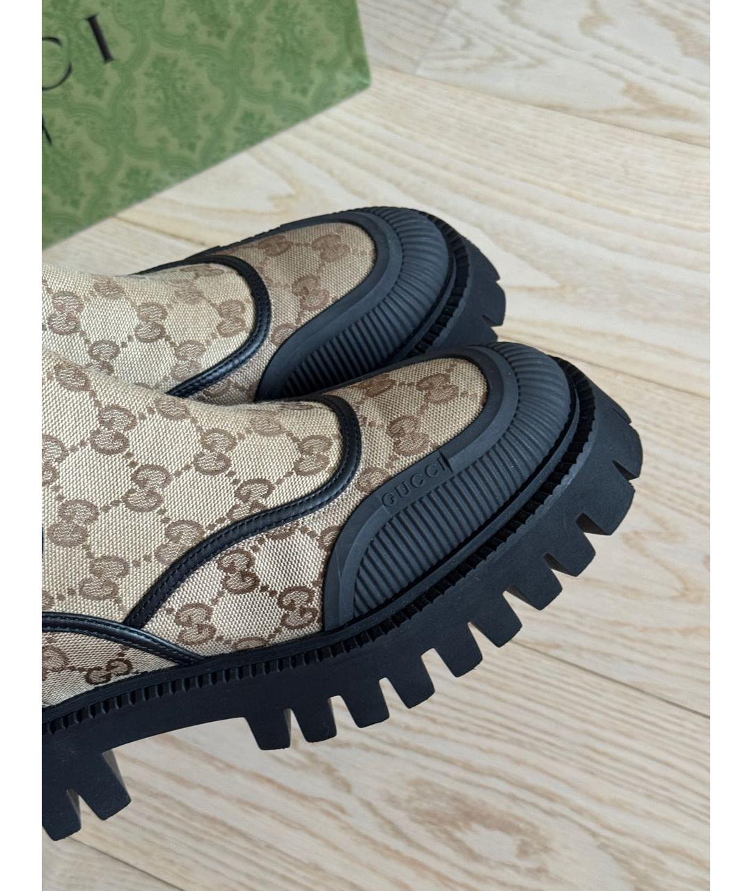 GUCCI Коричневые ботинки, фото 3