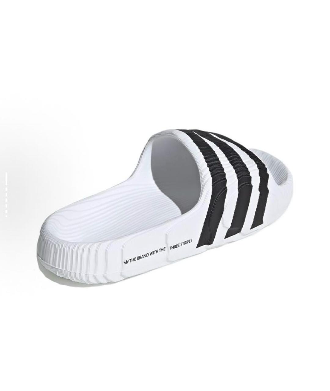 ADIDAS Белые резиновые шлепанцы, фото 5