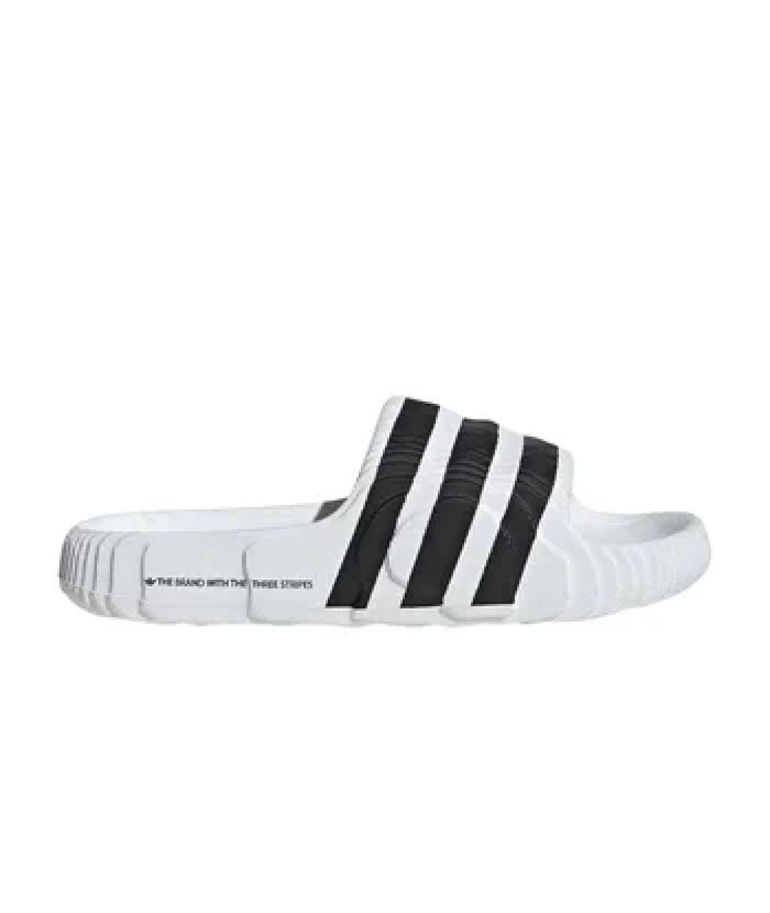 ADIDAS Белые резиновые шлепанцы, фото 8