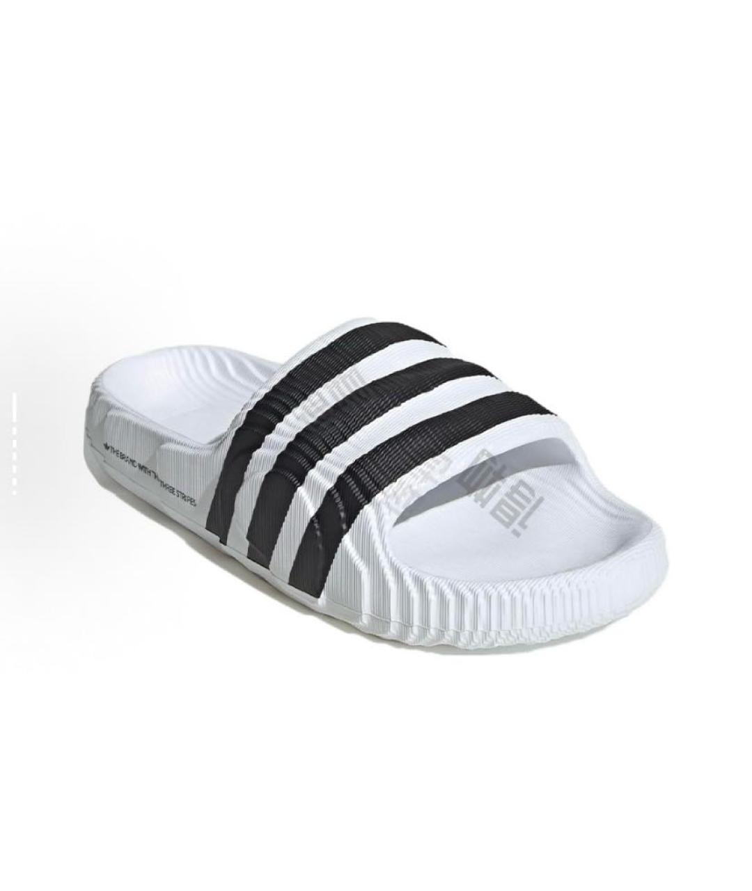 ADIDAS Белые резиновые шлепанцы, фото 4