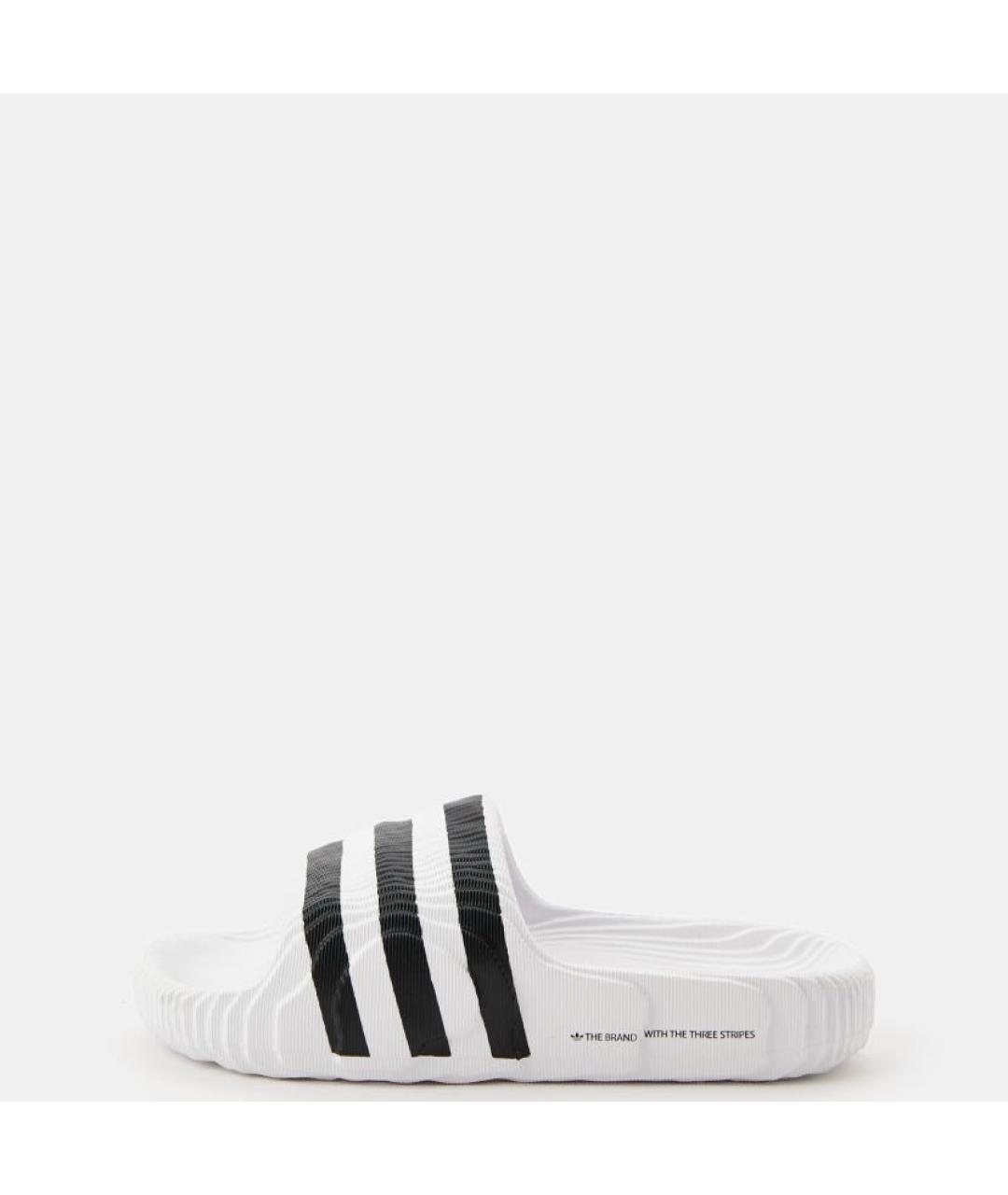 ADIDAS Белые резиновые шлепанцы, фото 2