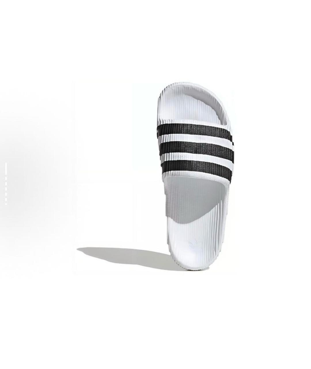 ADIDAS Белые резиновые шлепанцы, фото 6