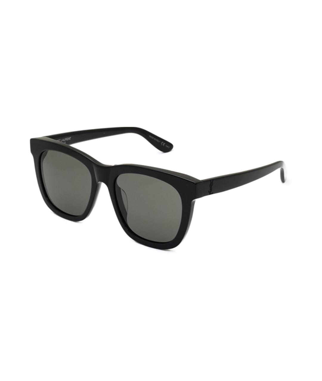 SAINT LAURENT Черные пластиковые солнцезащитные очки, фото 1