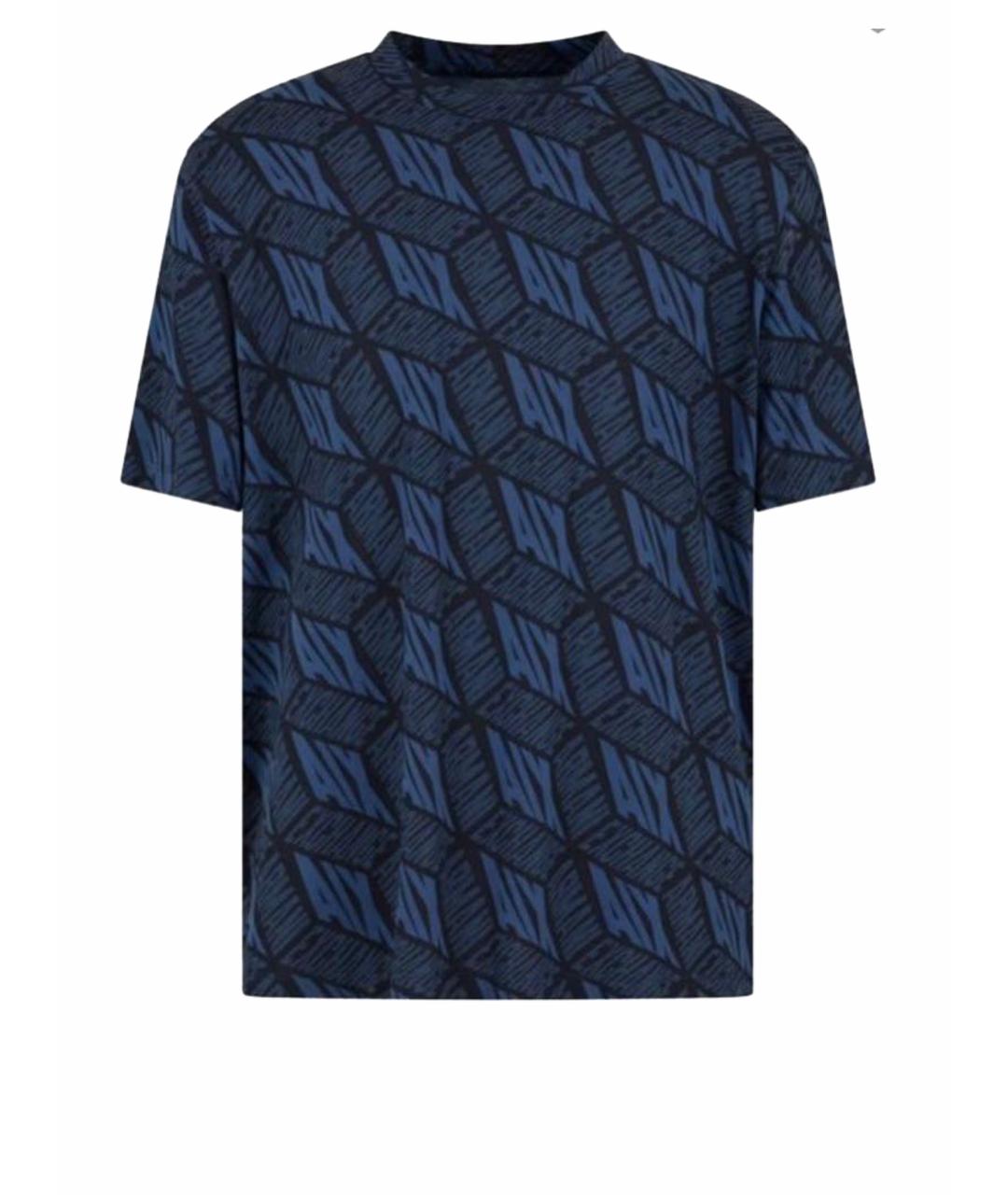 ARMANI EXCHANGE Темно-синяя хлопковая футболка, фото 1