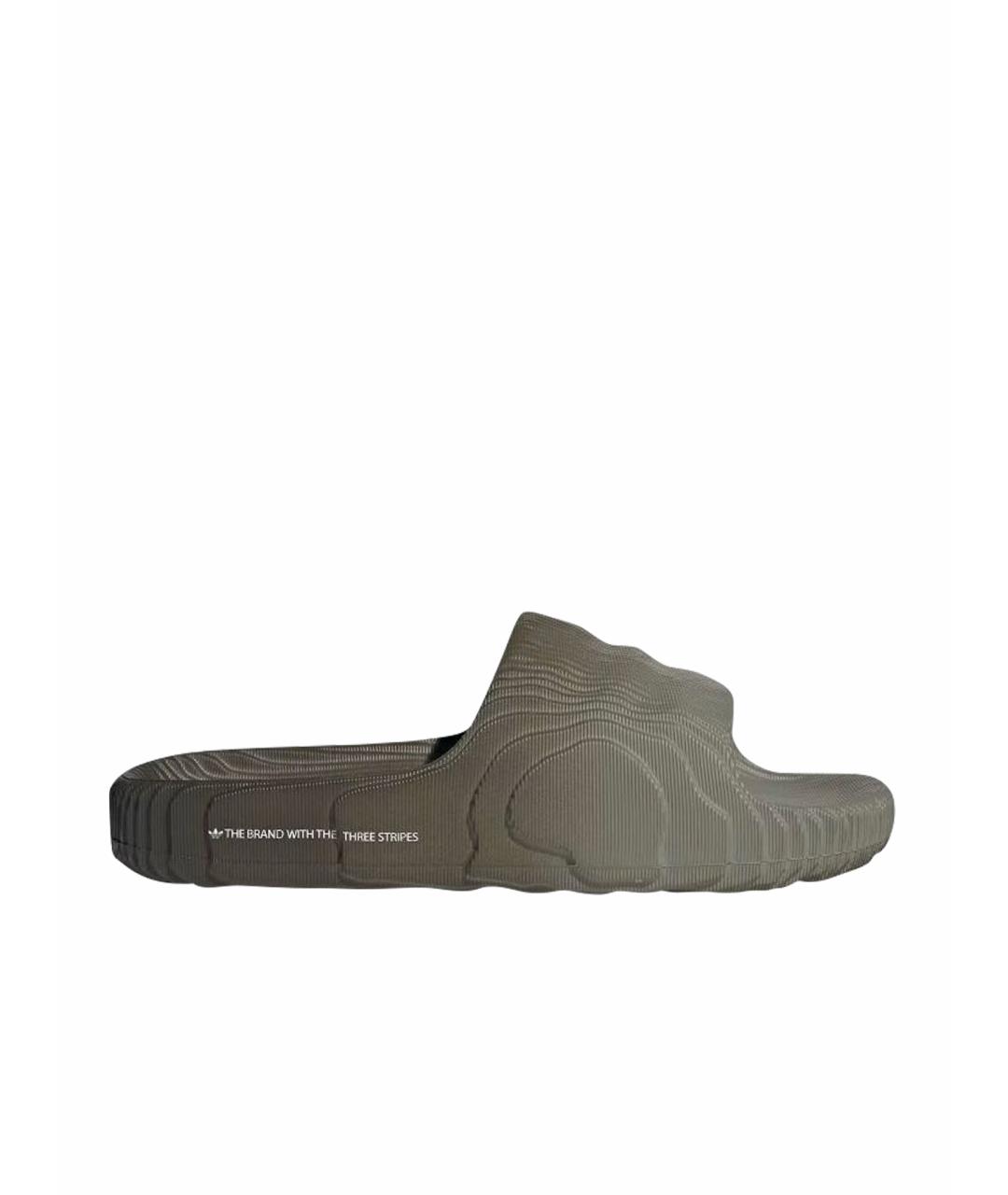 ADIDAS Хаки резиновые шлепанцы, фото 1