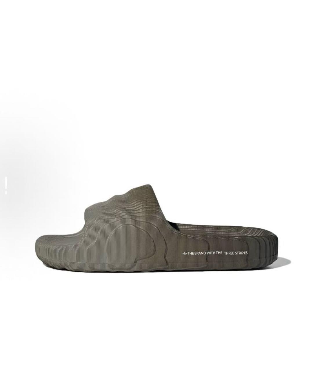 ADIDAS Хаки резиновые шлепанцы, фото 3