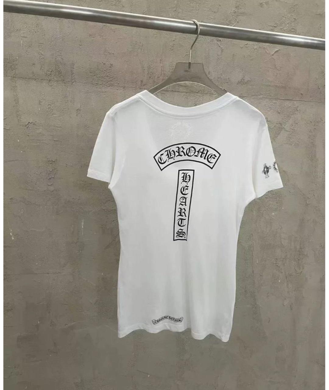 CHROME HEARTS Белая хлопковая футболка, фото 2