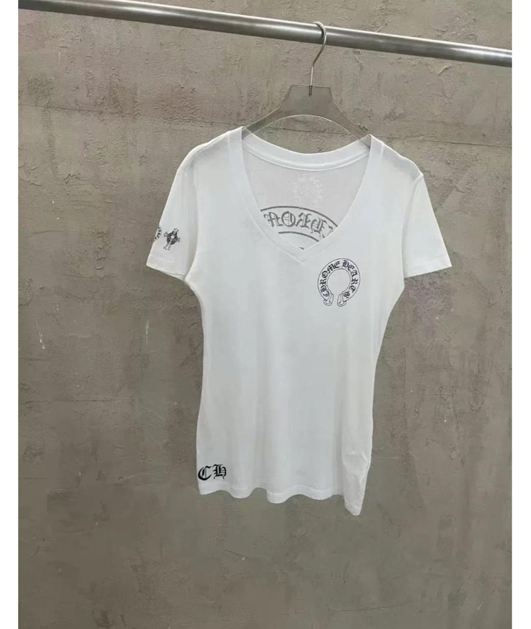 CHROME HEARTS Белая хлопковая футболка, фото 3