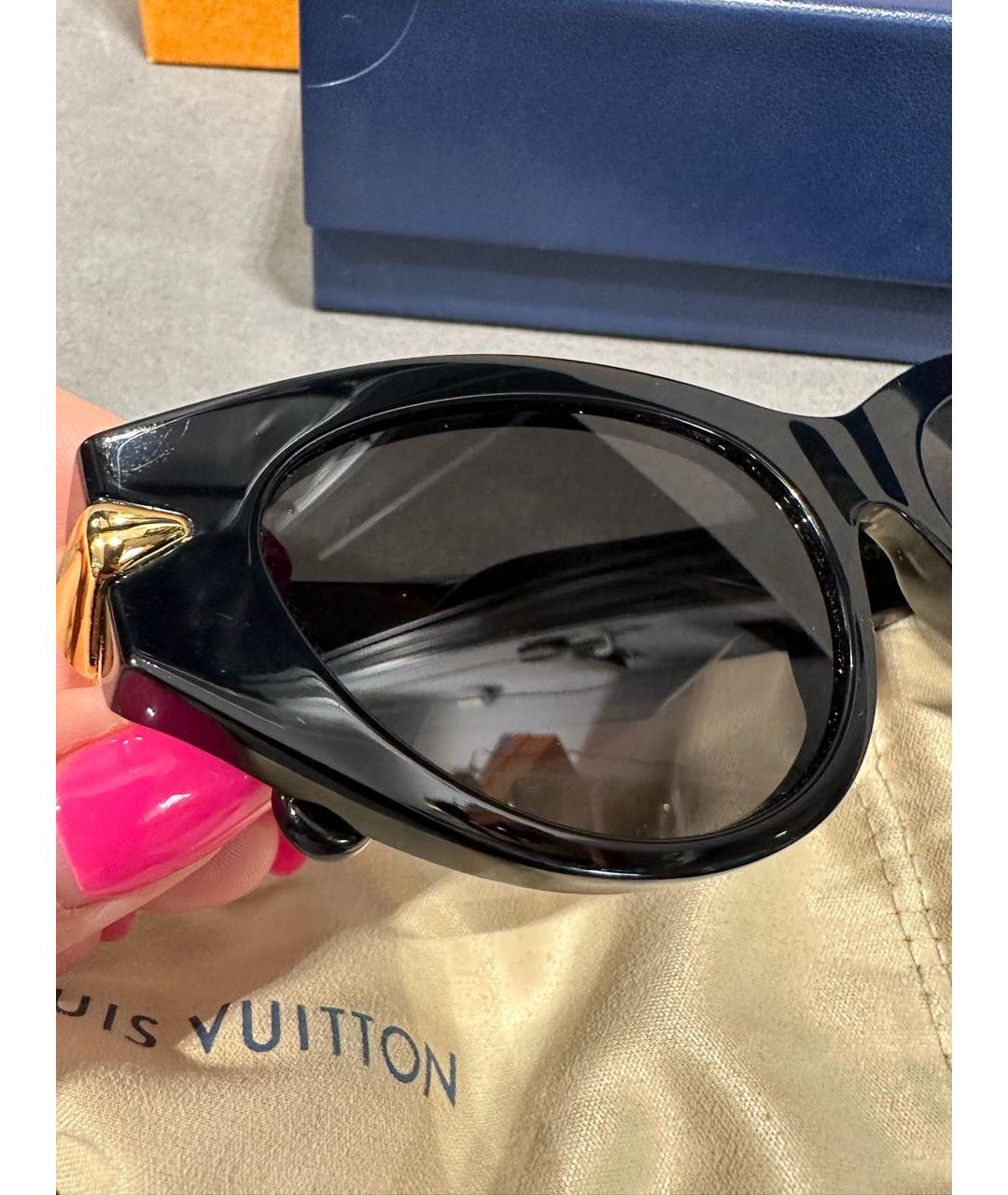 LOUIS VUITTON Черные пластиковые солнцезащитные очки, фото 6