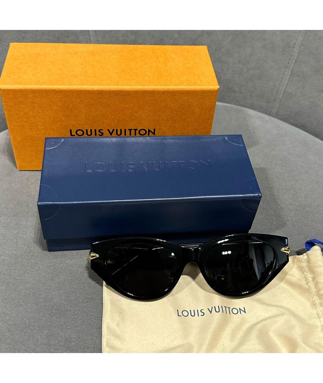 LOUIS VUITTON Черные пластиковые солнцезащитные очки, фото 5
