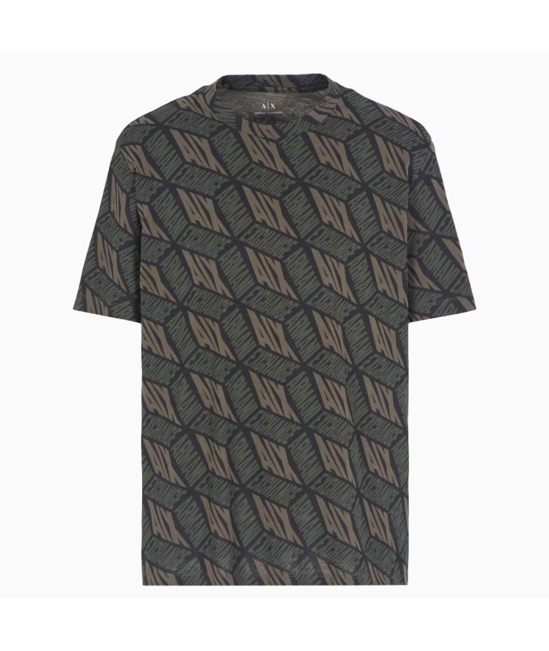 ARMANI EXCHANGE Хаки хлопковая футболка, фото 3