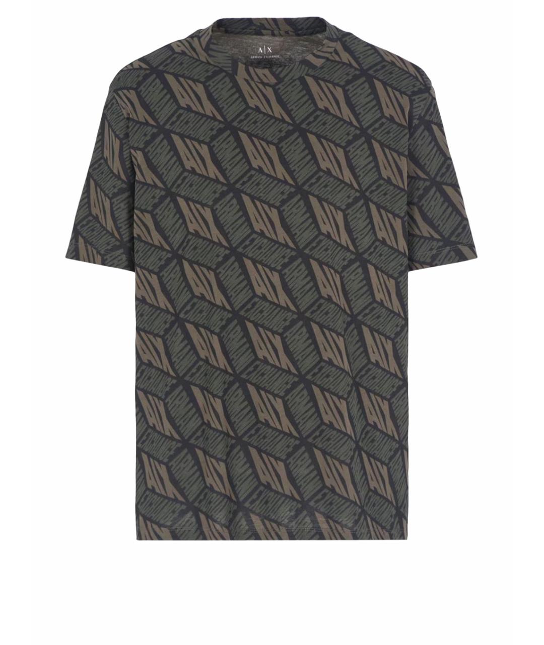 ARMANI EXCHANGE Хаки хлопковая футболка, фото 1