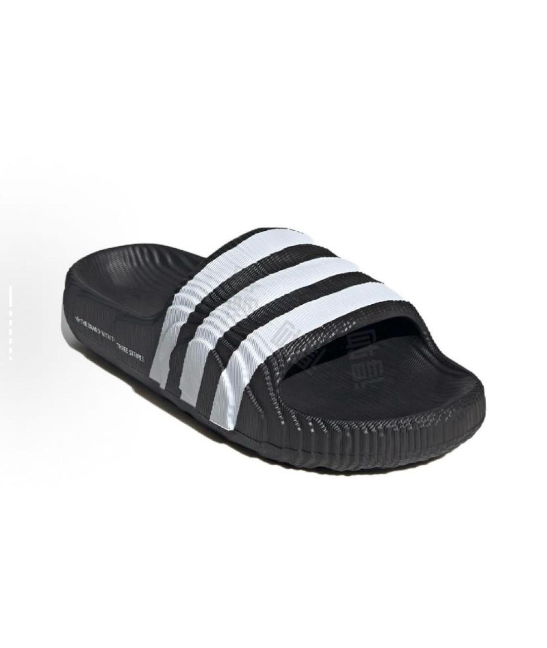ADIDAS Черные резиновые шлепанцы, фото 4