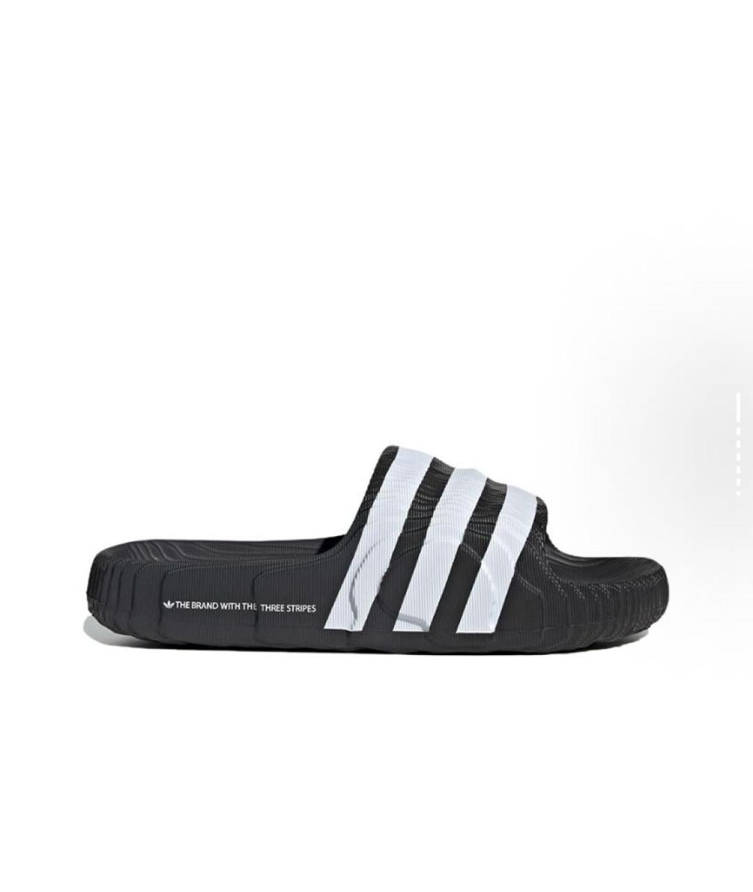 ADIDAS Черные резиновые шлепанцы, фото 8