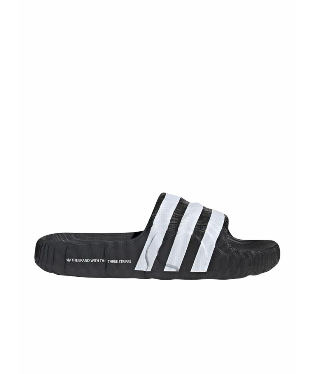 ADIDAS Черные резиновые шлепанцы, фото 9