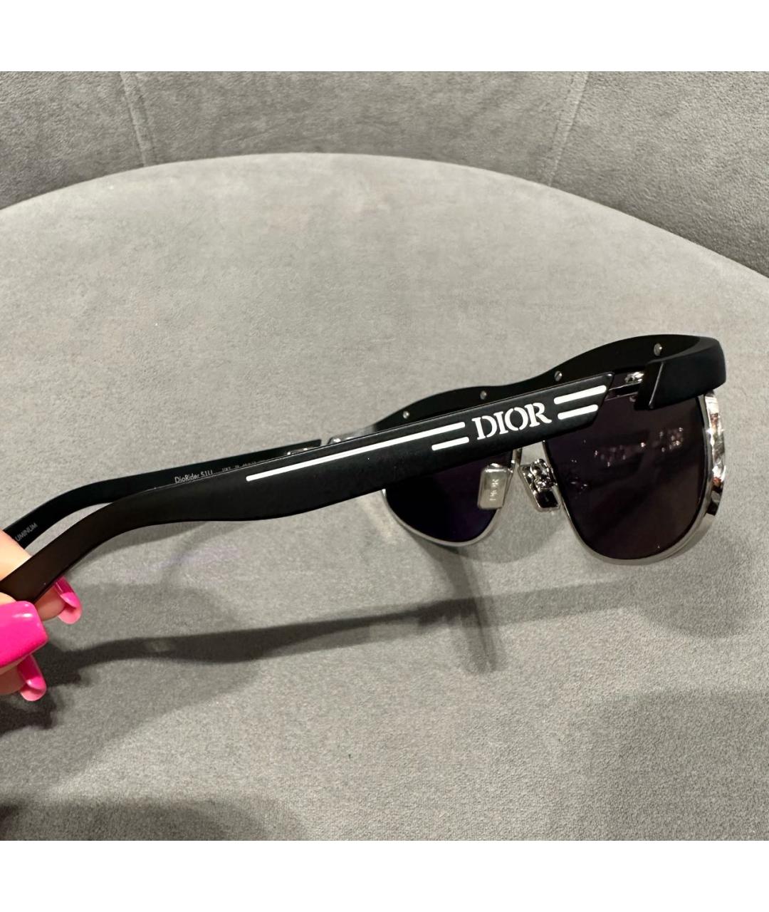 CHRISTIAN DIOR Черные пластиковые солнцезащитные очки, фото 2