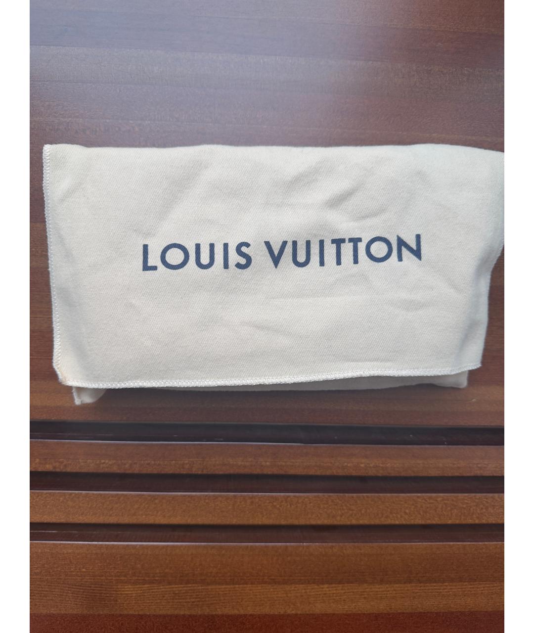 LOUIS VUITTON Черная кожаная сумка через плечо, фото 4