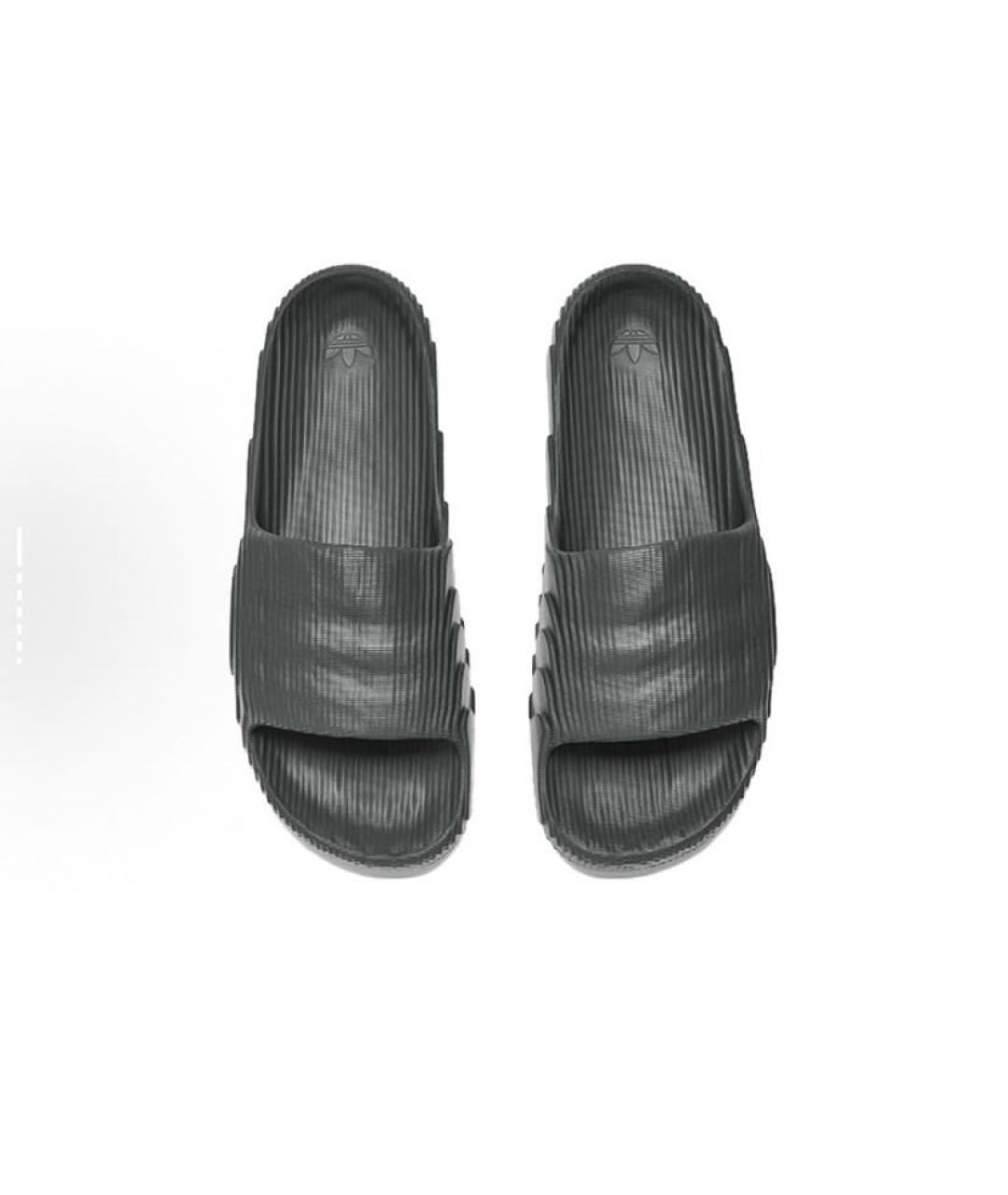 ADIDAS Черные резиновые шлепанцы, фото 6