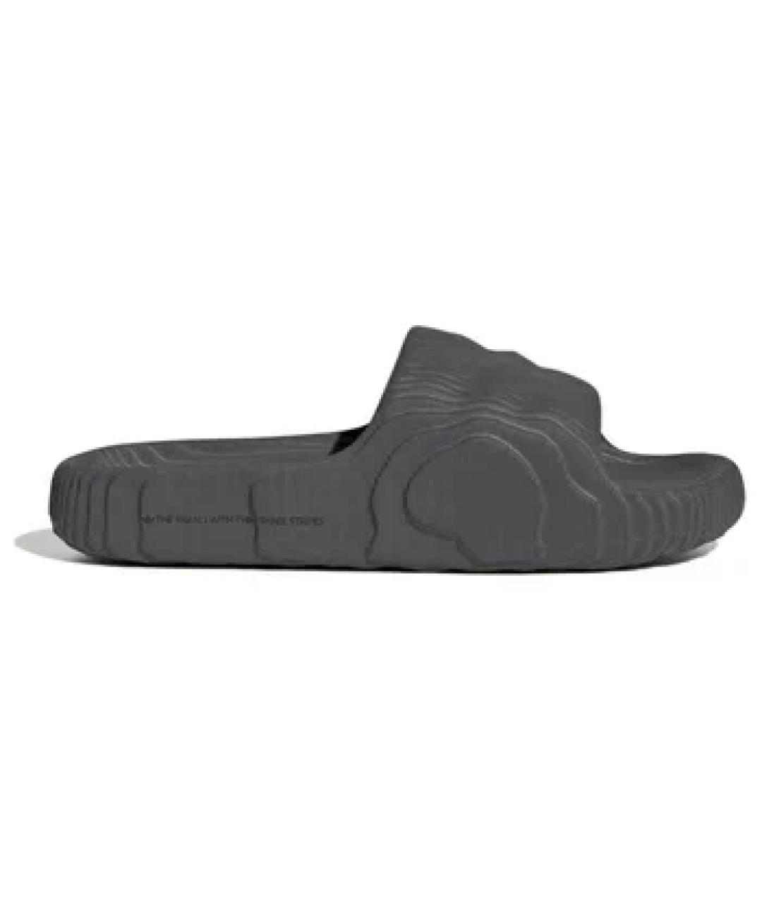 ADIDAS Черные резиновые шлепанцы, фото 1