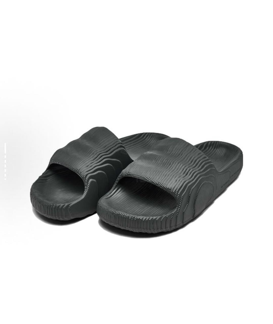 ADIDAS Черные резиновые шлепанцы, фото 4