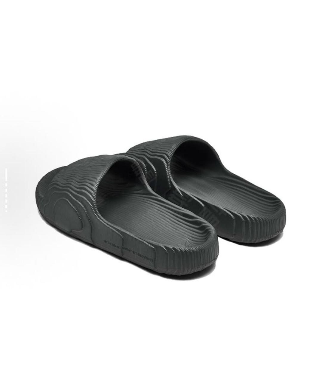 ADIDAS Черные резиновые шлепанцы, фото 5