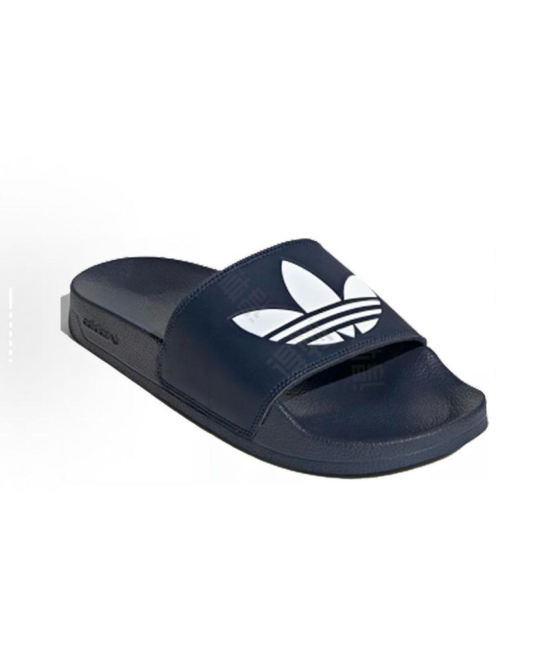 ADIDAS Темно-синие резиновые шлепанцы, фото 4