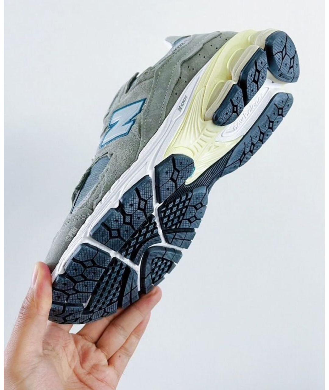 NEW BALANCE Серые замшевые низкие кроссовки / кеды, фото 8