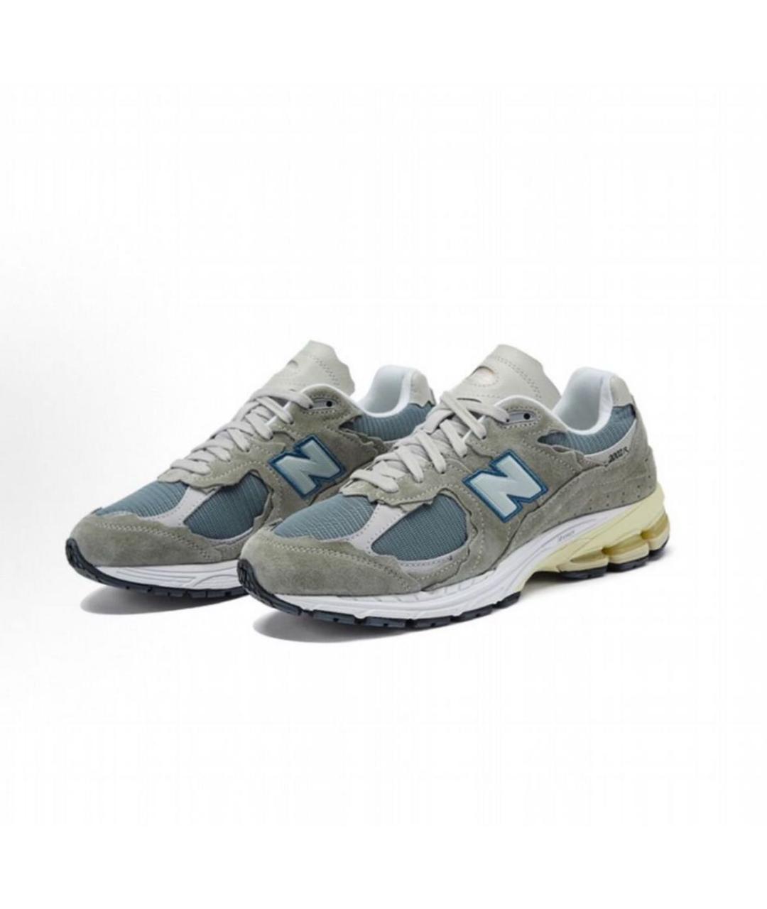 NEW BALANCE Серые замшевые низкие кроссовки / кеды, фото 2