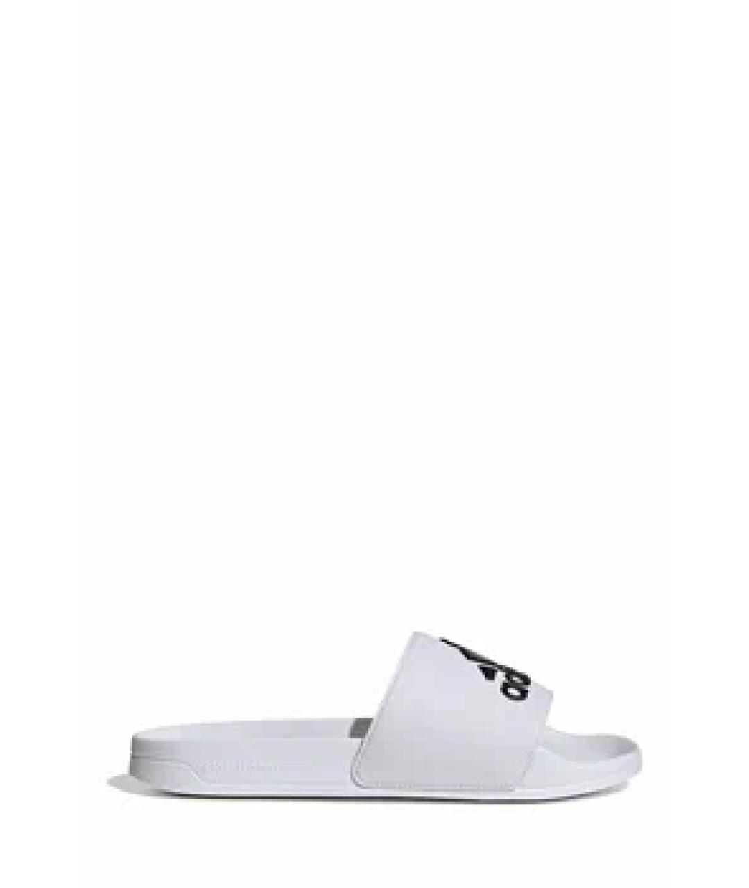 ADIDAS Белые резиновые шлепанцы, фото 1