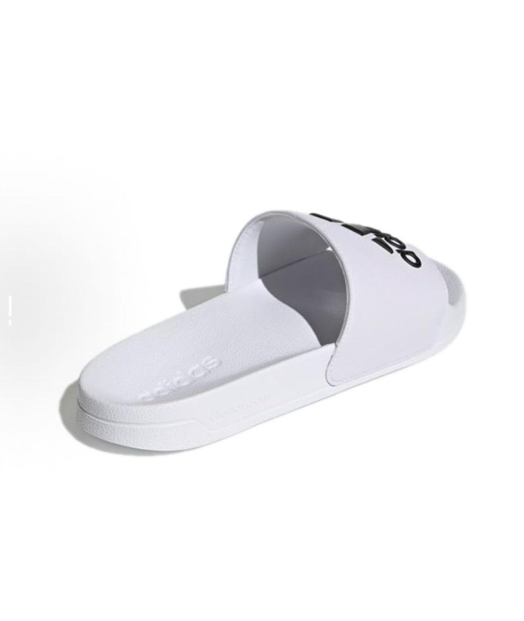 ADIDAS Белые резиновые шлепанцы, фото 4