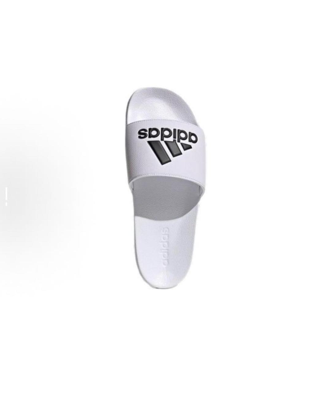 ADIDAS Белые резиновые шлепанцы, фото 5