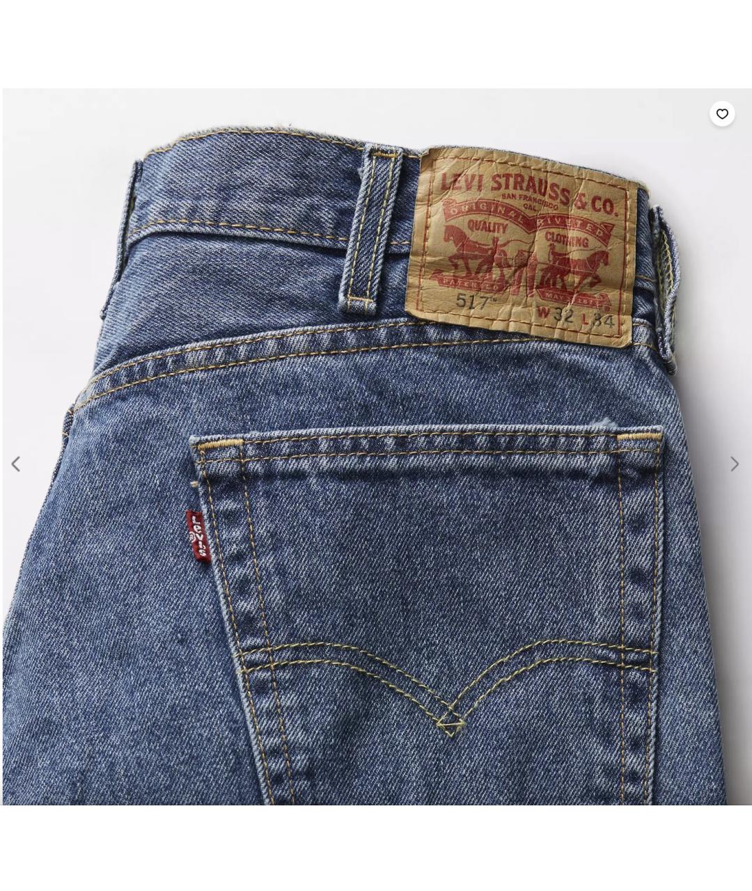 LEVI'S Синие хлопковые джинсы, фото 2