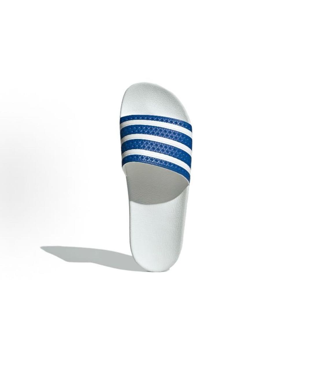 ADIDAS Белые резиновые шлепанцы, фото 6