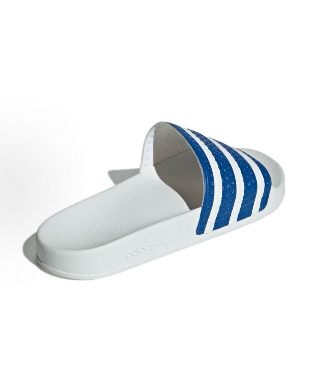 ADIDAS Белые резиновые шлепанцы, фото 5
