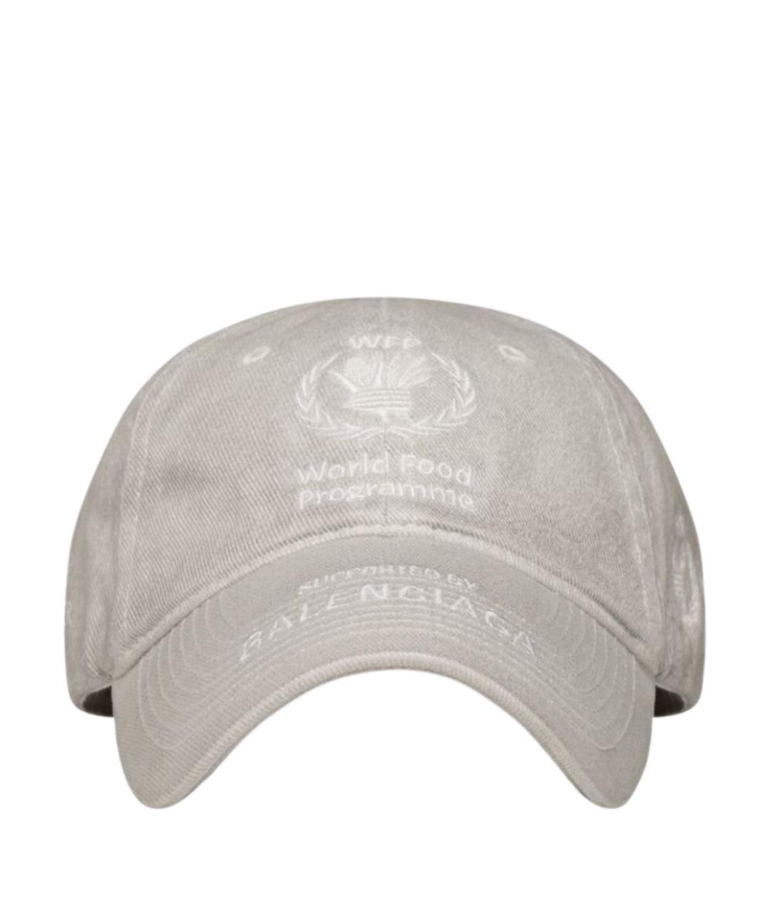 BALENCIAGA Серая хлопковая кепка/бейсболка, фото 1