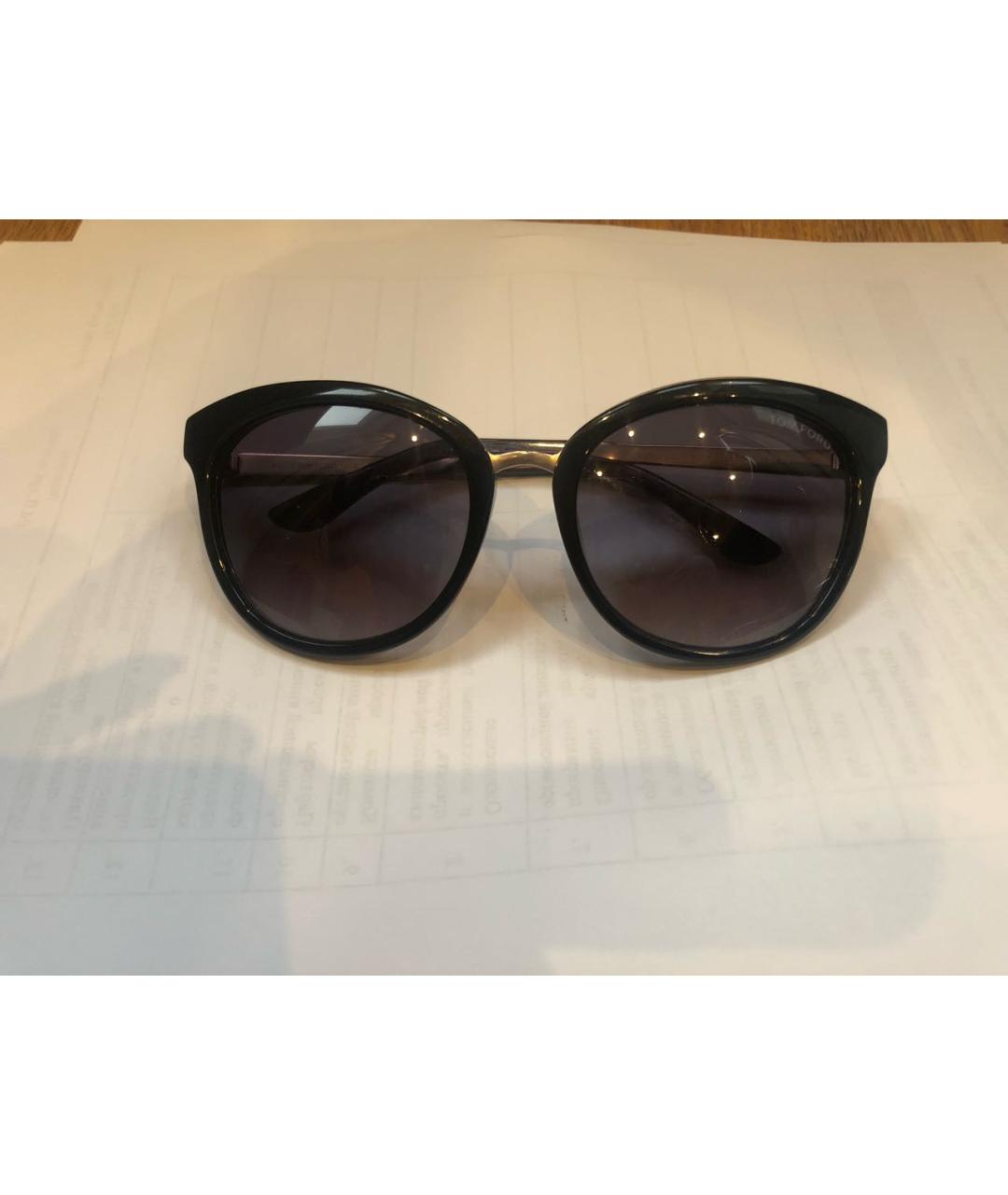 TOM FORD Черные пластиковые солнцезащитные очки, фото 9