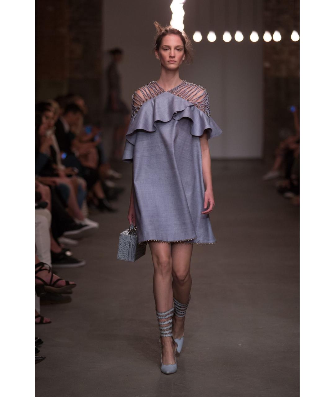ZIMMERMANN Голубые кожаные босоножки, фото 4