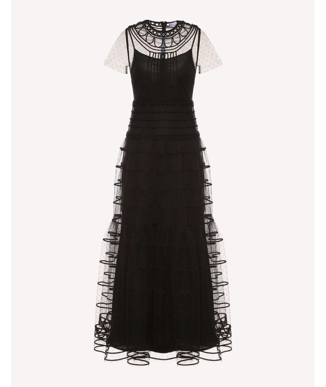 RED VALENTINO Черное вечернее платье, фото 4