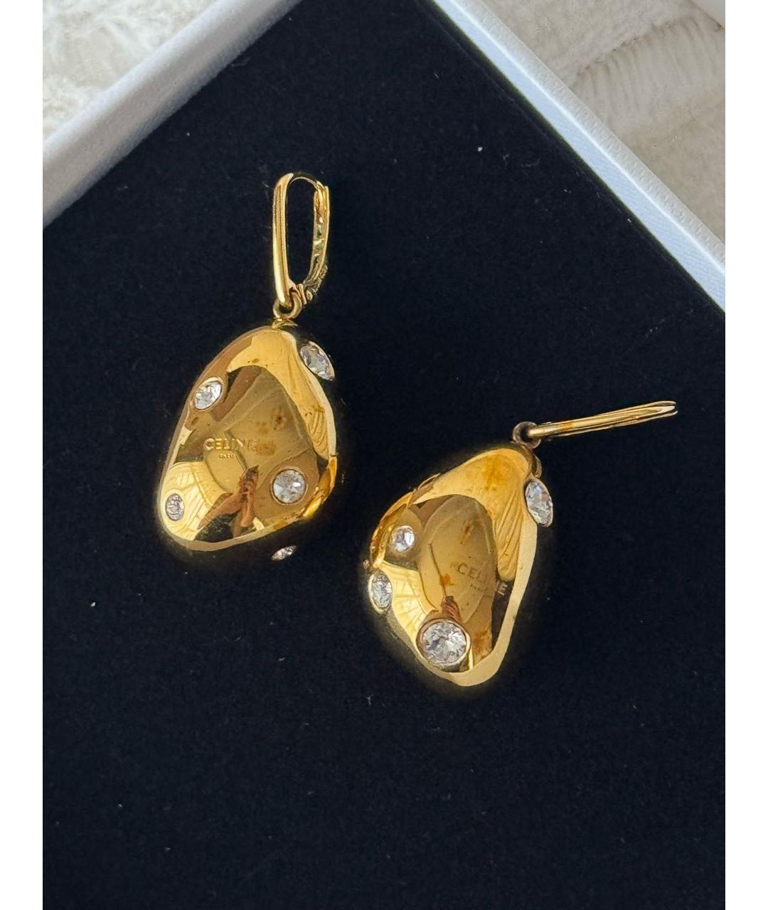 CELINE Золотые серьги из желтого золота, фото 3