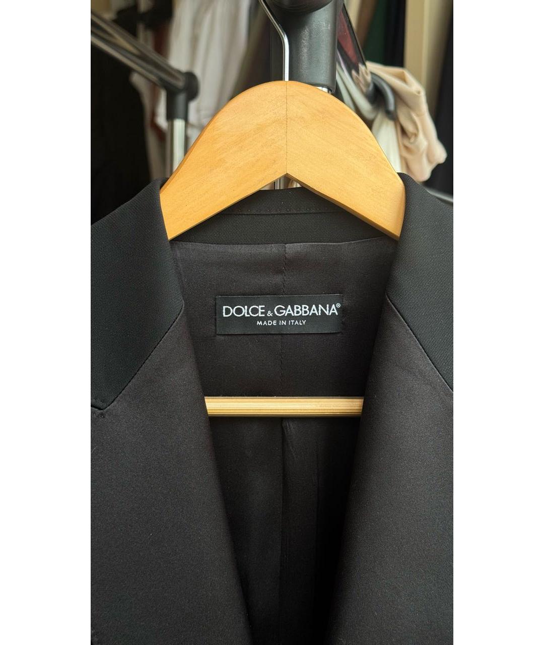 DOLCE&GABBANA Черный шерстяной жакет/пиджак, фото 2