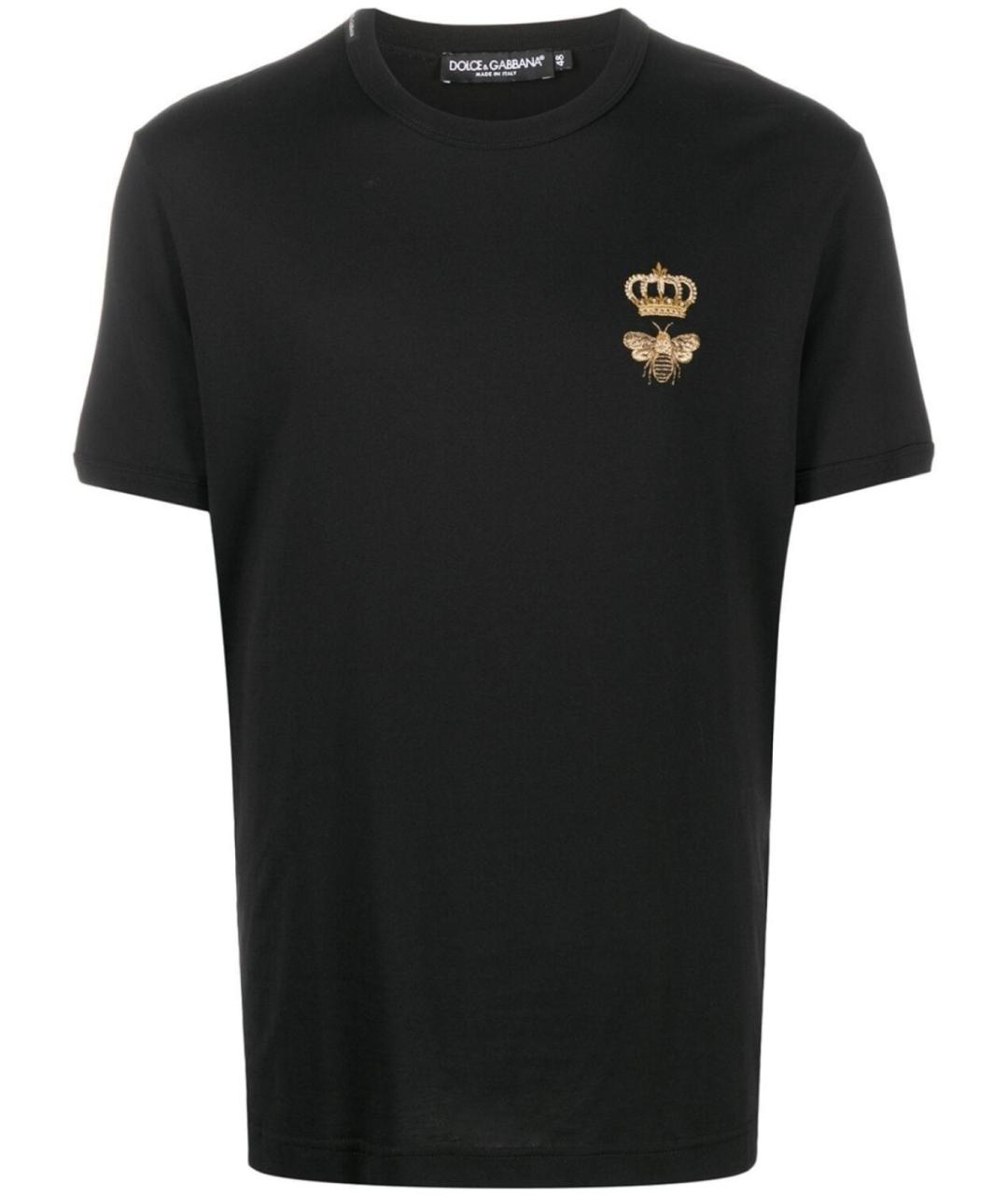 DOLCE&GABBANA Черная хлопковая футболка, фото 1