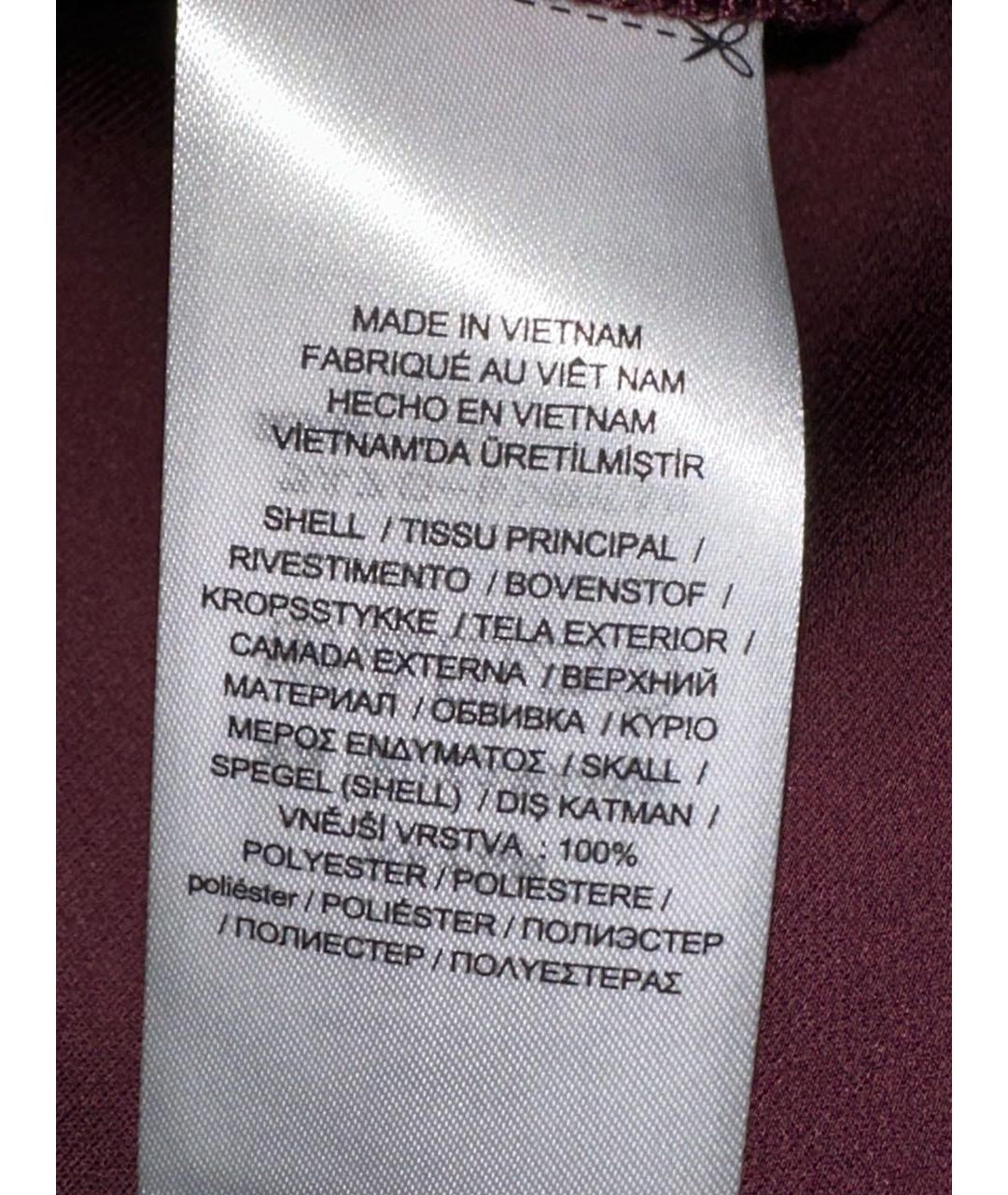 RALPH LAUREN Бордовая полиэстеровая юбка миди, фото 4